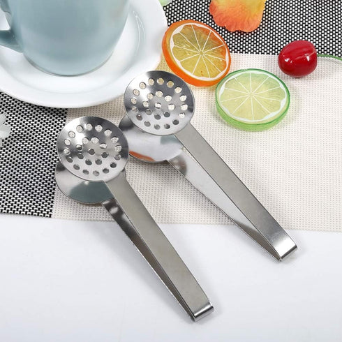 2 Pack Stainless Steel Tea Bag Squeezer Tongs Strainer Grip...