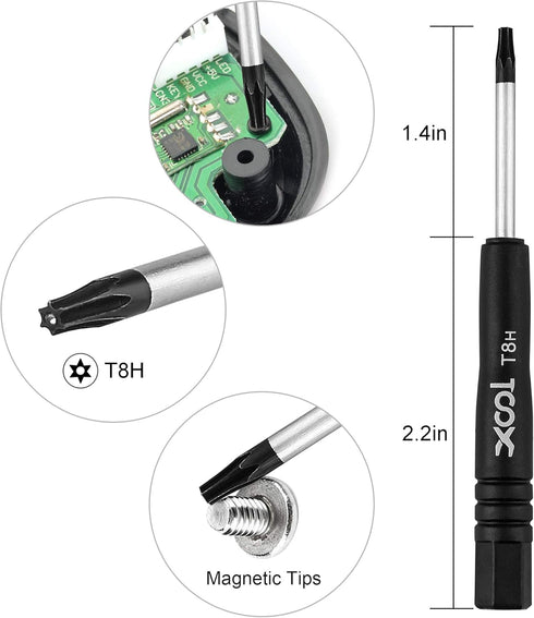 XOOL Tri Tip Screwdriver, 17 in 1 Professional Screwdriver Game Bit Repair Tools Kit for Switch JoyCon PS3 PS4 PS5 Xbox One 360 Gamebit NES SNES D...