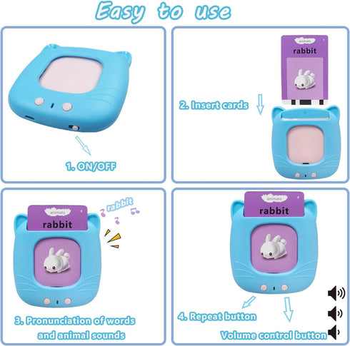 Toddler Toys for 2 3 4 5 Year Old Boy Girl, Learning Educational Montessori Toys for Toddler, Talking Flash Cards 224 Sight Words Best Gifts for K...