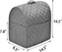 Stand Mixer Dust Cover with 3 Pockets Compatible with KitchenAid Tilt Head, Easy Cleaning,Can Ironable (Light Gray, Fits for 6-8 Quart)...