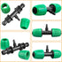 Drip Irrigation Fittings for 1/2 inch Tubing(0.63" OD) to 1/4 inch Irrigation Tubing, 12 Pieces Barbed Tee Drip Parts Twist Locked 3 Way Connector...