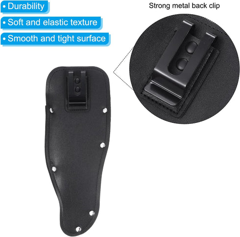 PATIKIL Leather Garden Pruner Sheath, Bypass Pruners Pouch Protective Case Belt Hanging Scabbard Cover for Gardening Pruning Shears, Black...