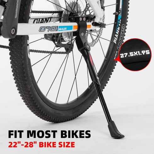ROCKBROS Bike Kickstand Adjustable Bike Rear Mount Kickstand Bike Side Kickstand Aluminium Alloy Adults Kick Stand for 22’’-28’’ Inch Mountain Bik...