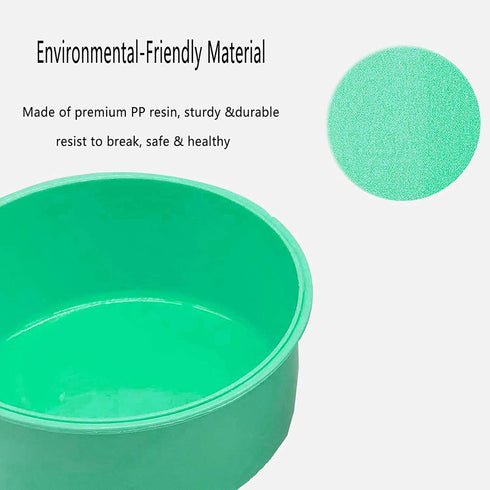 2 Pack Green Crate Dog Bowl, Stainless Steel & Plastic Bowl, Hanging Food & Water Feeder, 5 inch Diameter, 150g Capacity...