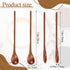 4 PCS Wooden Cooking Spoons 7.8" Long Wooden Spoons for Cooking Mixing Stirring, Long Handle Wood Spoon Kitchen Table Wooden Honey Spoon with Nice...