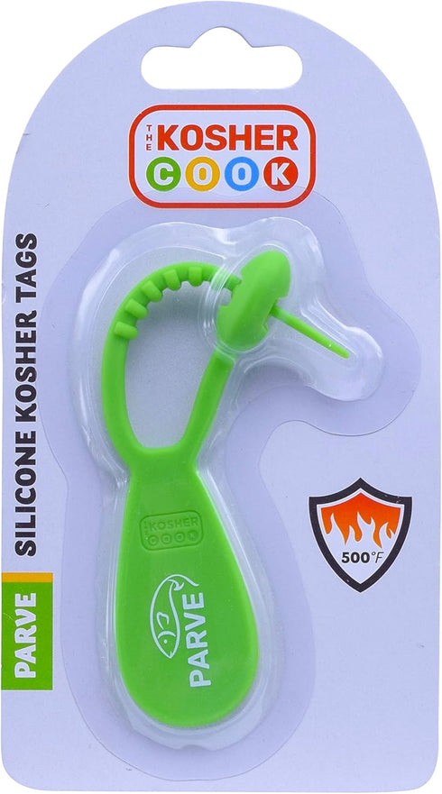 Parve Green Kosher Tag - Silicone Label Utensils, Kitchen Items - Heat Resistant and Dishwasher Safe - The Kosher Kook...