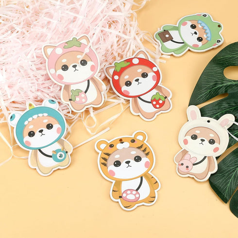 Car Air Fresheners, 6Pcs Shiba Inu Cute Car Air Freshener Hanging Car Rearview Mirror Pendant Scent Hanging Car Ornaments Kawaii Fresheners Automo...