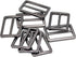 JWBIZ 8pcs Flat Metal Slide Buckle Belt Adjuster Sliders Tri Glide Strap Hardware Clasp (Gun Black, 1 1/4 Inch)...