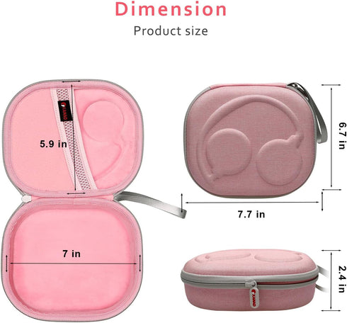XANAD Pink Case for JBL Tune 520BT/720BT/510BT/660NC/700BT/710BT/760NC/750BTNC/ 660 BTNC/560BT/500BT/E45BT or JBL Live 650BTNC / 460NC / 400BT / 5...