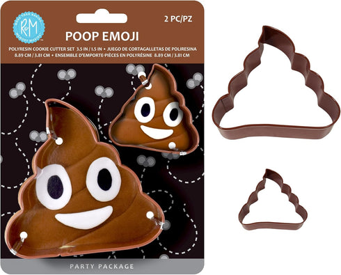 R&M Poop Cookie Cutter, 2 Piece Gift Set. 3.5" Standard and 2' Mini...
