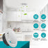 4 Inch Round Vent Cover, 8 PCS ABS Adjustable Soffit Vents, White Ceiling Vent Covers for Living Room, Closet, Kitchen, Bathroom, Office Ventilati...