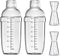 4 pcs Clear Cocktail Shaker Set 2 pcs Plastic bar Shaker with 2 pcs Plastic Cocktail Double Measuring Jigger...