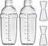 4 pcs Clear Cocktail Shaker Set 2 pcs Plastic bar Shaker with 2 pcs Plastic Cocktail Double Measuring Jigger...