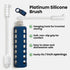 purifyou Platinum Silicone Water Bottle Cleaner Brush, Extra Long Handle 16 inch, with Cap Brush for Tumblers, Drinking Glasses, Vase - Perfect fo...