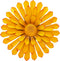 LITIALLY 12 Inches Metal Flower Wall Art Garden Decor Cute Flowers Decorations, Bathroom Wall Decor Hanging for Outside Yard Porch Lawn (Yellow)...