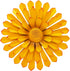 LITIALLY 12 Inches Metal Flower Wall Art Garden Decor Cute Flowers Decorations, Bathroom Wall Decor Hanging for Outside Yard Porch Lawn (Yellow)...