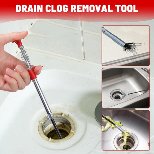 Flexible Grabber Claw Pick Up Reacher Tool With 4 Claws, 63 Inch Bendable Hose Pickup Reaching Assist Tool Drain Snake Hair Drain Clog Remover Too...