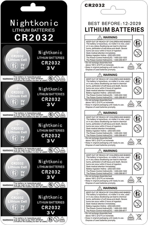 100 pcs Pack - CR2032 Battery 3 Volt Lithium Coin Cell 2032 Batteries...