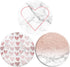 Collapsible Phone Bracket 360°Rotary Grips for Phones & Tablets(3 Pack) - Heart-Shaped Marble Rose Gold Geometry...