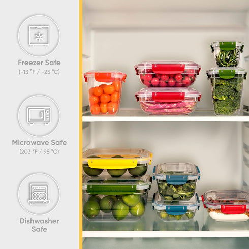 Superio Brand Food Storage Container, 80 oz, Orange...