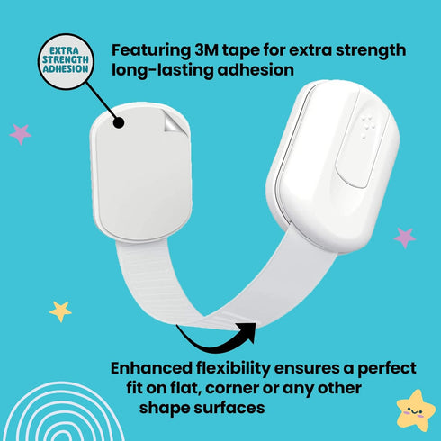 Booboo® (6 Pack) Premium Child Safety Cupboard Door Strap Locks | Baby Proof Your Cabinets with No Trapped Fingers | Extra Easy Installation, No T...
