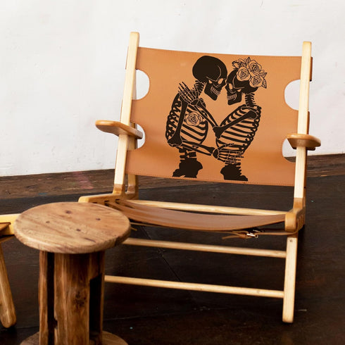 OLYCRAFT 2Pcs 8.6x11 Inch Skeleton Couple Self-Adhesive Silk Screen Printing Stencil Skull Lover Silk Screen Stencil Skull Rose Reusable Mesh Sten...