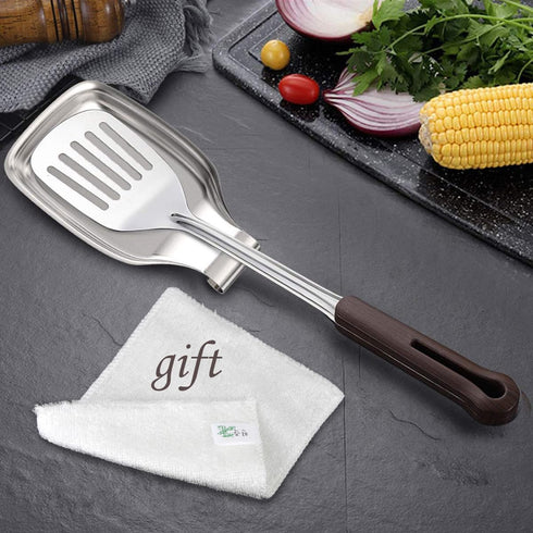 Spoon Rest for Stove Top, 8 X 4 Inch Large Stainless Steel Spoon Rest Heavy Duty Holder for Kitchen, Spatula Ladle, Brush and Other Cooking Utensi...