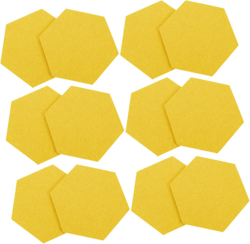 MAGICLULU 12 Pcs Felt Backdrop Wall Sticker Pin Board for Notice Boards for Home Felt Wall Tiles Black Cork Board Black Letter Board Bee Decor Sel...