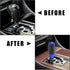 X AUTOHAUX Automatic Manual Gear Stick Shift Knob Transmission Gear Lever Stick Shifter Handle Carbon Fiber Pattern Blue...