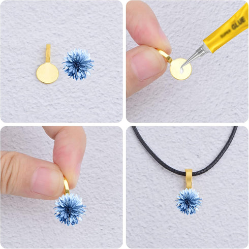 120pcs 3 Styles Tibetan Glue-on Bails Pendants Alloy Flat Pad Pendant Bails Necklace Earring Bails Cabochon Supplies for DIY Crafts Jewelry Making...