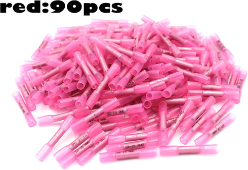 210pcs Heat Shrinkable Terminal Common Intermediate Crimping Terminal Crimp Wire Connector Waterproof Insulated Joint Terminal Assembly...