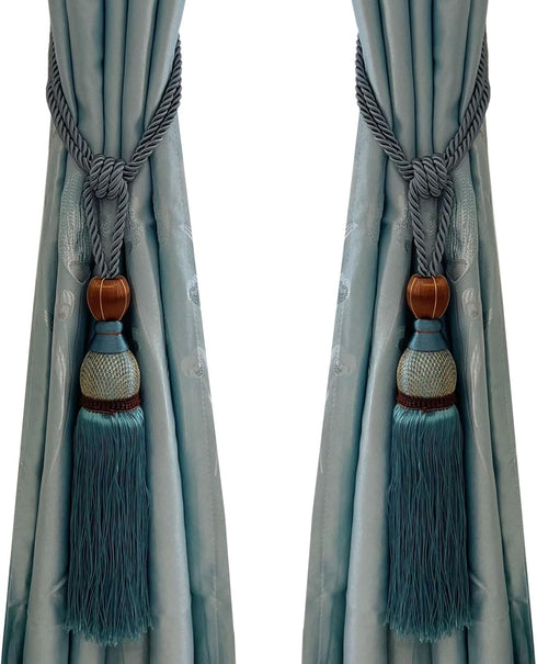 Selling Wonderful Curtain Holdbacks Curtains Tiebacks Home Decorative Braided Buckle Fastener Accessories Window Drapery Ball Tassels Tiebacks, Se...