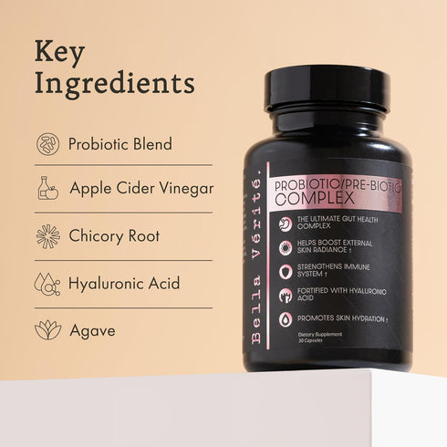 Probiotic & Prebiotic Complex - Support Women's Digestive & Gut Health - 3.45 Billion CFU Lactobacillus Probiotics for Clearer Skin - Daily Probio...
