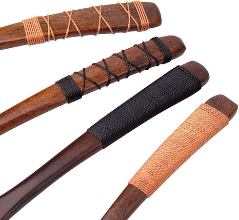 4pc-Handmade Japanese Style Wooden Soup Spoons with Tied Line on Handle...
