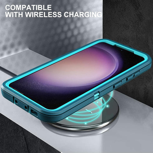 for Samsung Galaxy S23 Case, Military Grade Shockproof/Drop Proof/Dust Proof Case with 2Pcs Self Healing Flexible TPU Screen Protector & Camera Le...