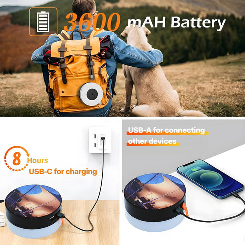 ONXE Camping String Lights, 32.8FT Rechargeable Waterproof LED Tent Lights for Camping Hanging Outdoor Garden Party Festival Decor...