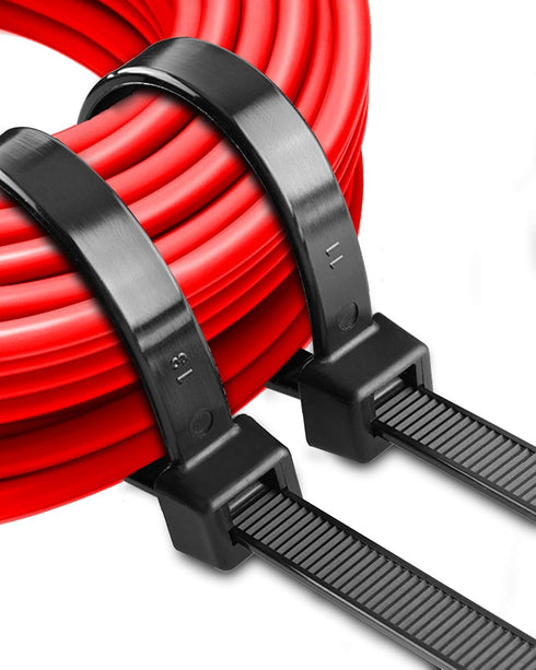 Large Zip Ties Heavy Duty 200lbs Cable Ties Black Zip Tie 11 Inch Industrial Wire Ties Thick Cable Ties UV Resistant Nylon Zipties Wide Plastic Zi...