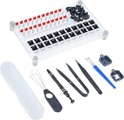 33 Switches Lube Station Acrylic Keyboard Lube Kit, Magnetic Switch Opener Key Switch Puller Switch Lube Kit Keyboard Switch Lube Kit for Keyboard...