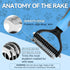 Pet grooming brush metal bottom hair rake, double-sided ultra wide dog brush cat brush shedding, dog hair comb supplies bottom hair rake, hair rem...
