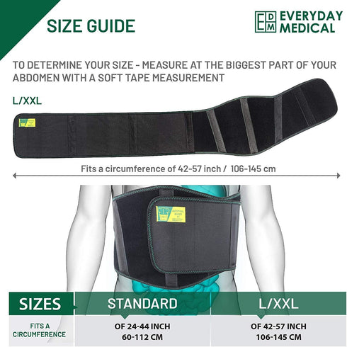Ergonomic Umbilical Hernia Belt – Abdominal Binder for Hernia Support – Umbilical Navel Hernia Strap with Compression Pad – Ventral Hernia Support...