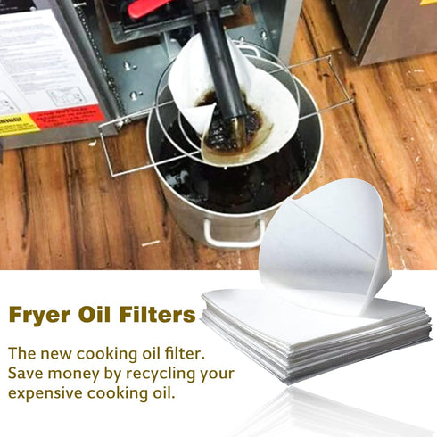 30 Pack 10" Deep Fryer Oil Filters, Best Non Woven Cooking Oil Strainer, Premium Maple Syrup Filter Set, Cones Commercial Filter for Restaurants, ...