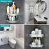 Hoomtaook Corner Caddy Bathroom Shower Shelf Wall Mounted No Drilling 2 Tier Storage Shelves Adhesive Triangle Baskets Silver Bathroom Kitchen Sto...