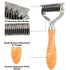 Pet Dematting Comb for Dogs,Cats.Pet Undercoat Rake with Stainless Steel Blades for Knot Removal and Shedding Control.Cat Brush for Shedding Demat...
