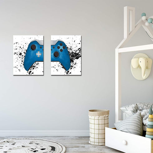Gaming Artwork Gamer Canvas Wall Art Race Game Room Poster Prints Gamepad Posters Wall Pictures Canvas Painting Artwork Gaming Decor for Boys Room...