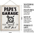 Papa Gifts, Papa Sign, Rustic Hanging Wood Plaque Sign, Decorative Wood Wall Sign, Papa Garage Hanging Decor, Farmhouse Tool Room Decor, Father's ...