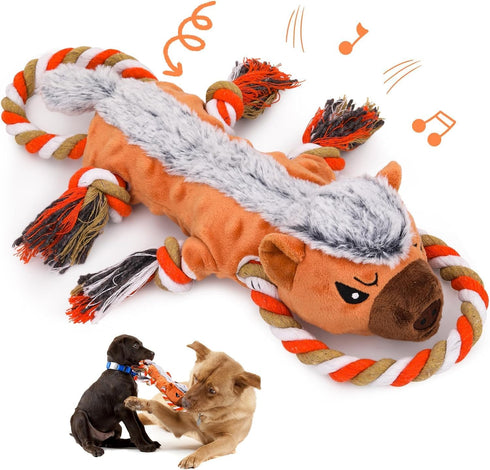 Squeaky Dog Toys,Tug of War Dog Toy for Puppy and Small/Medium/Large Dogs, Keep Them Busy and Entertained,Puppy/Small Dog Toys for Aggressive Chew...