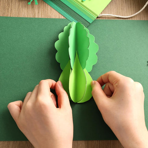 SallyFashion 27 Sheets Cardstock Paper for Craft, A4 Heavyweight Construction Paper Green Thick Craft Paper for Kids Art St. Patrick Decoration 25...