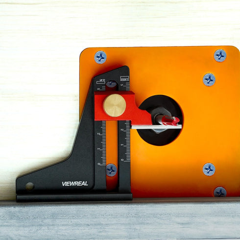 Woodworking Height Gauge - Precision CNC-Machined Depth Measuring Tool, Anodized Aluminum Alloy with Dual Scale for Table Saw/Router/Drill Press (...