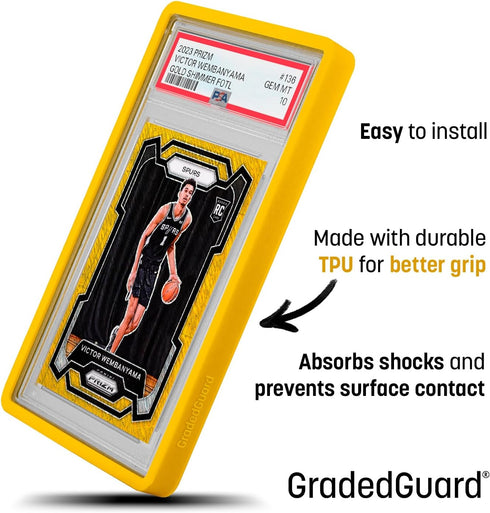 Graded Card Guard Case for Standard PSA Slab Case | Metallic Colors | High Gloss Finish | Stackable | Made to Fit PSA | Solid TPU and PC Design. (...