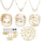 Gold Jewelry Sets for Women, Vintage Baroque Style Ladies Necklace/Rings/Bracelet and Earrings Jewelry Set, Fashion Indie Jewerly Pack Personality...